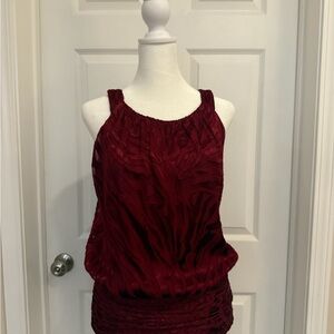 White House Black Market Red Sleeveless Top